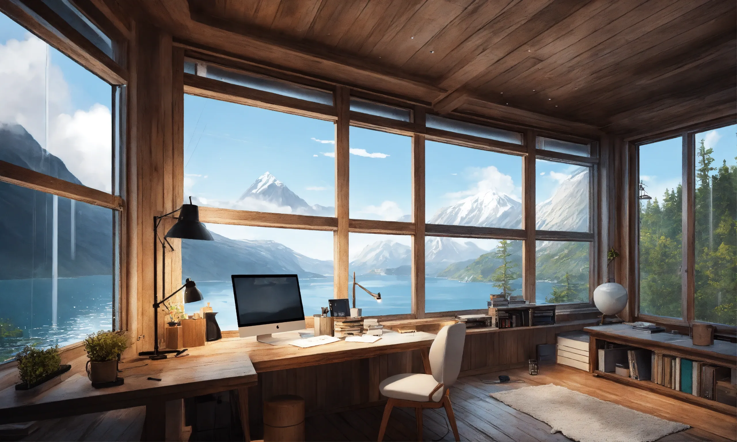 Canal house interior after